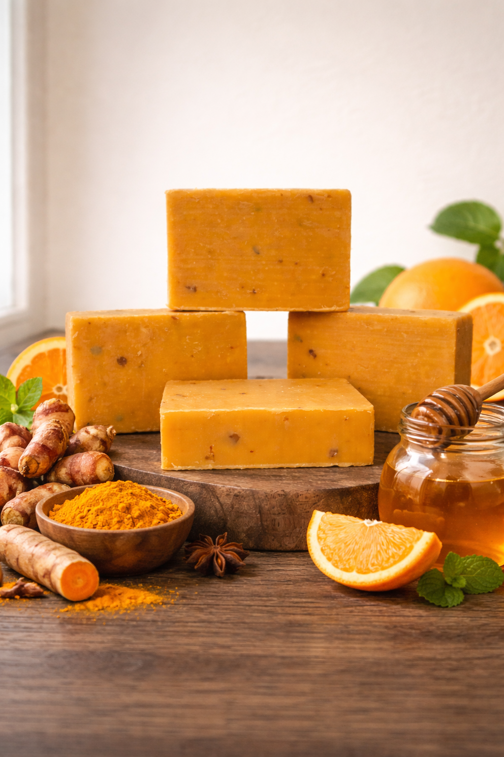 Turmeric Orange & Honey Cold Process Bar Soap